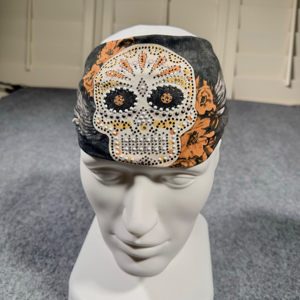 Taw Gear Sugar Skull Headband Women OS Black Orange
